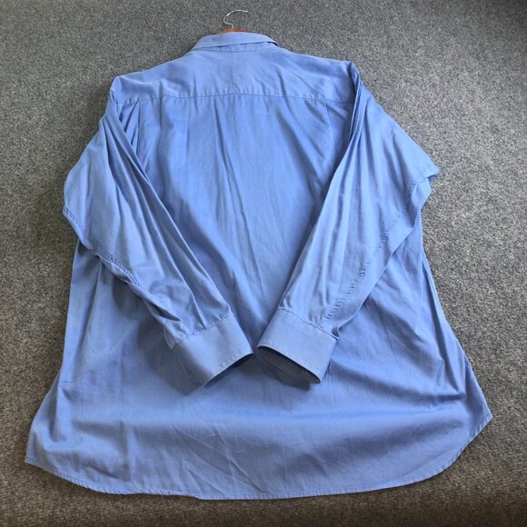 Gitman Bros Dress Shirt Men 16 33 Blue Vintage Long Sleeve Button Made in USA - Picture 9 of 11